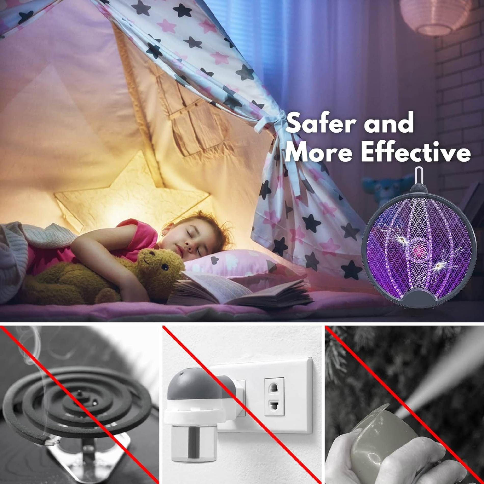 Miniatura 10 de RAQUETA MATA MOSCAS 3 EN 1